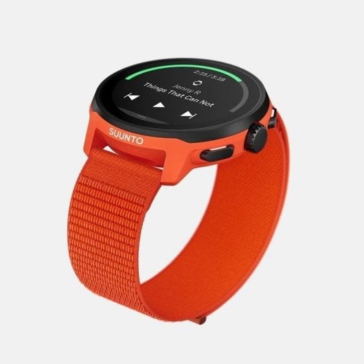 Suunto Run Bluetooth GPS 46mm AMOLED Boîtier Noir/Naranja Bracelet Nylon M Étanche 50m SpO2