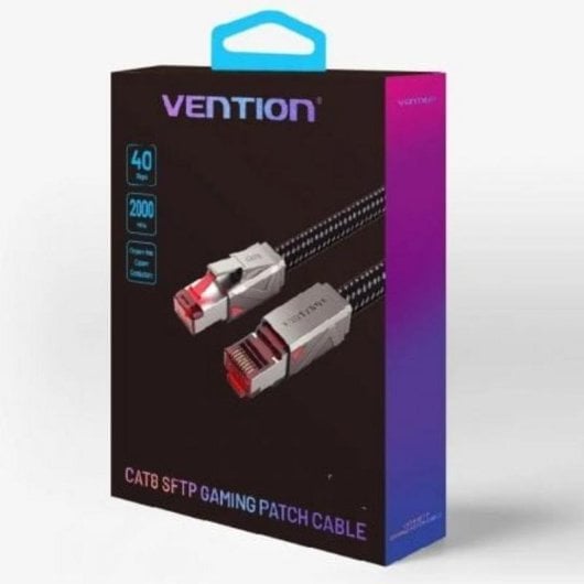Cable de red Vention IKMHG Cat.8 SFTP 1,5m triple blindaje gaming gris
