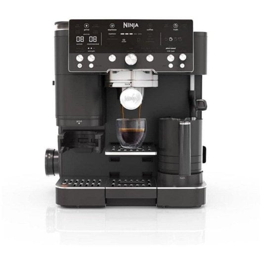 Caffettiera Espresso Ninja ES601EUBK Superautomatica 2L con macinacaffè e montalatte