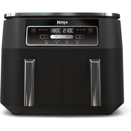 Airfryer Ninja Foodi AF200EU Double Panier 7,6L 2400W Grande Capacité Noire