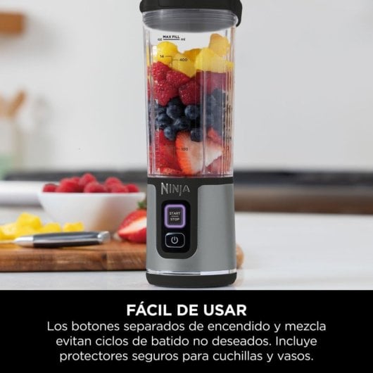 Licuadora Ninja Blast Portátil 0,53L 14,4W 6 Cuchillas USB-C Schwarz