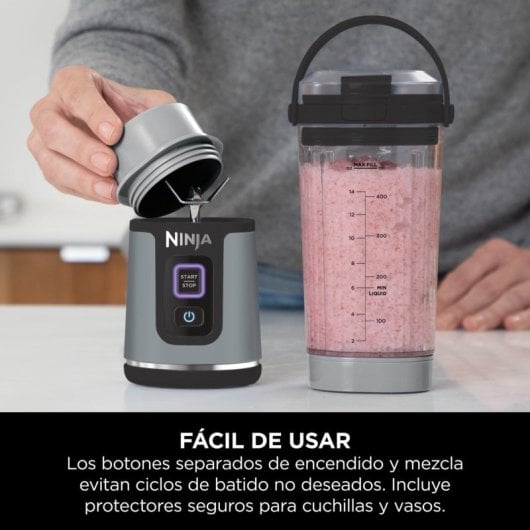 Licuadora Ninja Blast Portátil 0,53L 14,4W 6 Cuchillas USB-C Schwarz