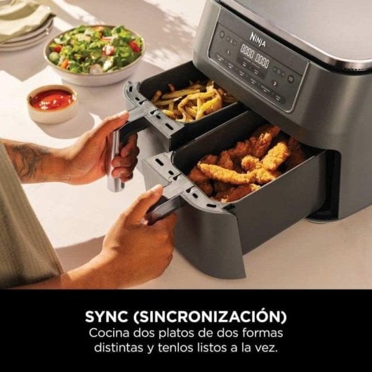 Heißluftfritteuse Ninja DZ300EU 7,6L 2400W Doppelkammer 6 Programme Touchscreen