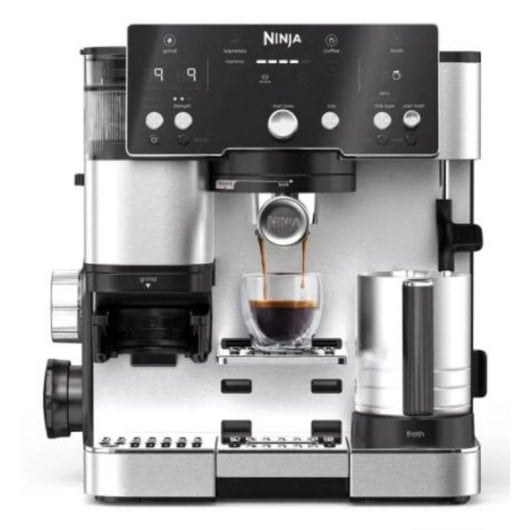 Siebträgermaschine Ninja Luxe Café Essential ES501EU 2L 9 Bar mit Mahlwerk und Milchaufschäumer