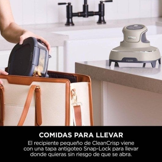 Fritadeira de Ar Ninja FN101EUST 3.8L 1700W Vidro CleanCrisp Portátil 4 Funções