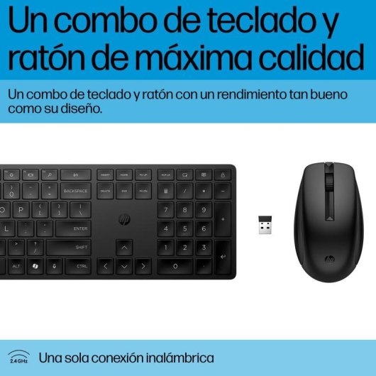 Teclado de membrana HP Combo 655 Layout PT com rato sem fios multifunções