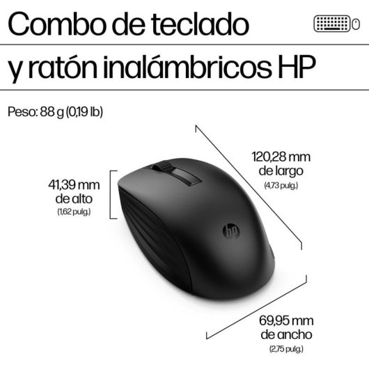Teclado de membrana HP Combo 655 Layout PT com rato sem fios multifunções