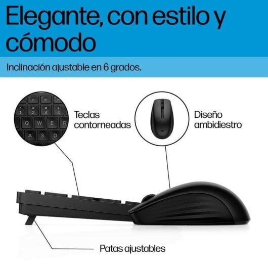 Clavier sans fil HP 655 Layout ES avec souris kit complet