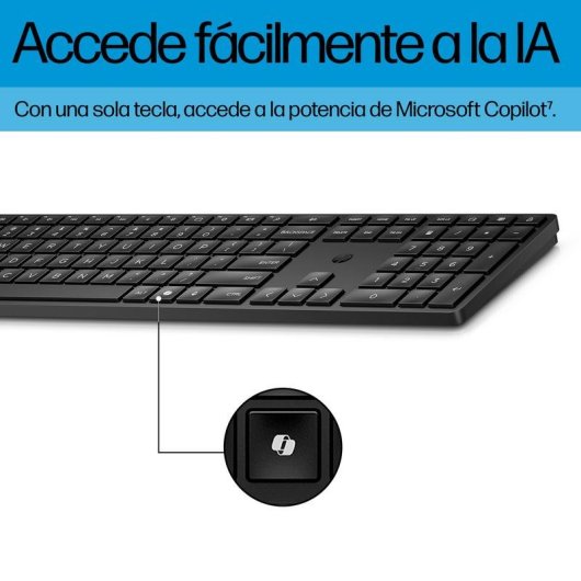 Teclado de membrana HP Combo 655 Layout PT com rato sem fios multifunções