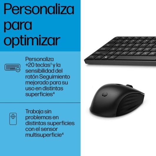 Teclado de membrana HP Combo 655 Layout PT com rato sem fios multifunções