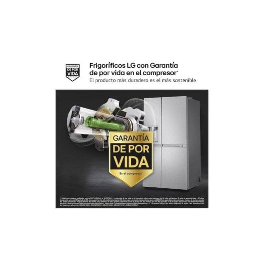 Frigorífico Americano LG GSLE91MBAB No Frost 179cm 623L B Inox WiFi DoorCooling+