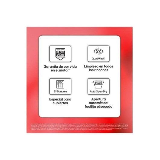 Lavavajillas LG Quadwash Integrable 14 Servicios Clase A con Easy Rack Plus y ThinQ