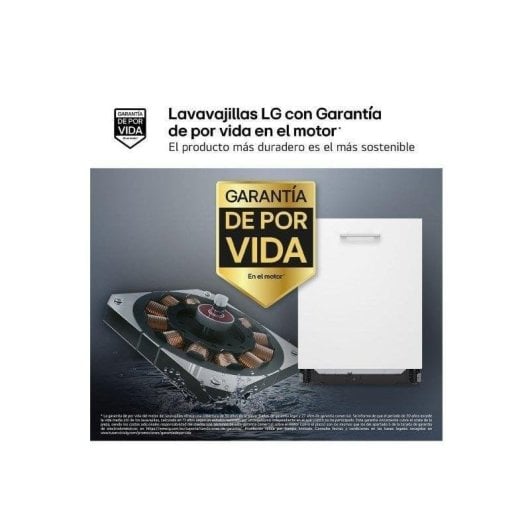 Lavavajillas LG Quadwash Integrable 14 Servicios Clase A con Easy Rack Plus y ThinQ