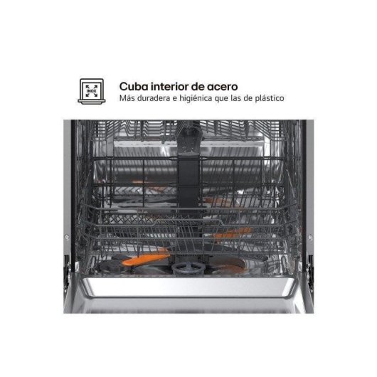 Lavavajillas LG Quadwash Integrable 14 Servicios Clase A con Easy Rack Plus y ThinQ