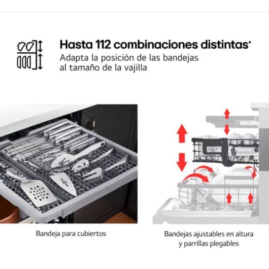 Lavavajillas LG Quadwash Steam Tercera Bandeja A Vapor y Easy Rack Plus