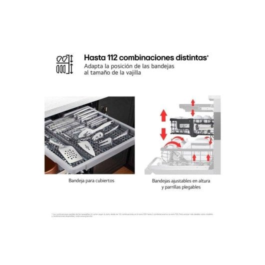 Lavavajillas LG Quadwash Steam Tercera Bandeja A Vapor y Easy Rack Plus