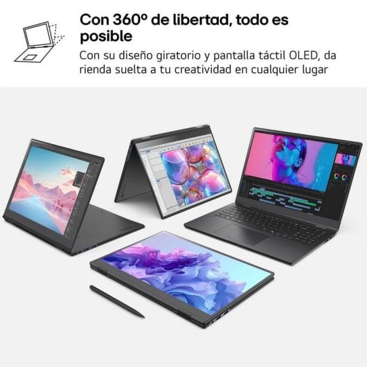 Portátil LG Gram Pro 2-en-1 16T90TP-K 16" Intel Core Ultra 7 32GB 1TB SSD OLED Touch Stylus