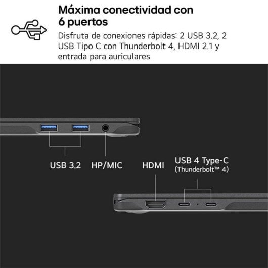 Portátil LG Gram Pro 2-en-1 16T90TP-K 16" Intel Core Ultra 7 32GB 1TB SSD OLED Touch Stylus