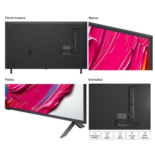 TV LG QNED QNED8E 55" 4K Smart TV HDR10 Pro IA Gaming