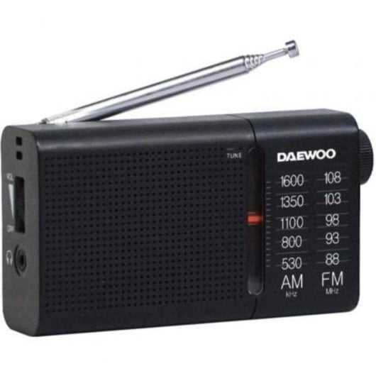 Radio portátil Daewoo DW1119 analógica AM/FM altavoz integrado negra