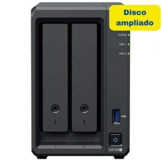 Disco Duro NAS Interno Synology 8TB 2,5GbE DS725+ 2 Bahías DDR4 ECC Expansión SSD NVMe