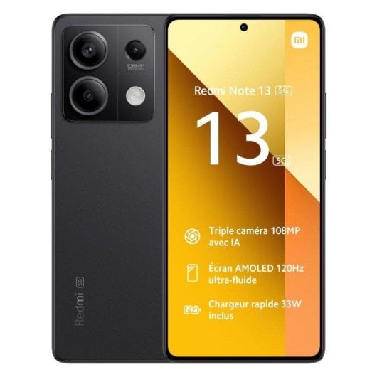 Xiaomi Redmi Note 13 8GB 256GB 6.6" AMOLED 120Hz 5G Dual SIM Kamera 108MP 5000mAh Android Schwarz