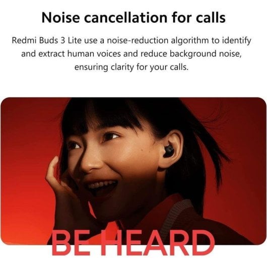Auriculares Xiaomi Redmi Buds 3 Lite inalámbricos Bluetooth con Cancelación de Ruido para llamadas, IP54, blancos