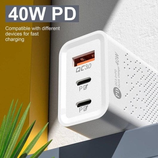 Ladegerät Xiaomi 3-Port USB Typ-C 60W Schnellladung PD QC3.0 40W