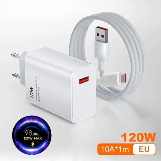 Ladegerät Xiaomi JY4G6 120W USB-C Schnellladegerät Kompakt EU