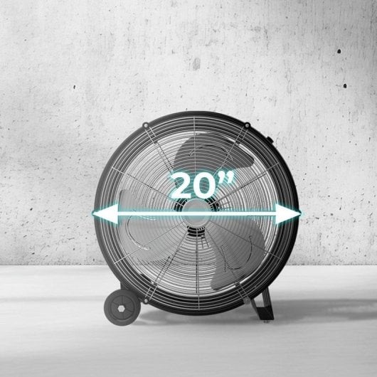 Ventilatore Cecotec ProIndustry 2000 120W 3 Velocità 50cm Alluminio Mobilità