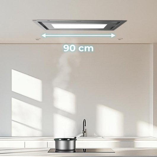Campana extractora Cecotec Bolero Flux TIR 908000 Integrável teto 90cm com controlo remoto