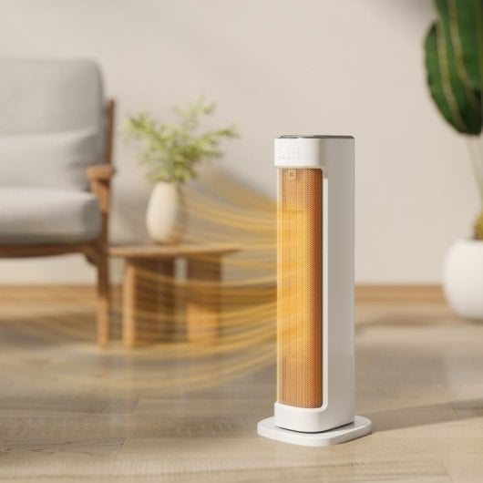 Homcom Calefactor Eléctrico Bajo Consumo 2000w Con 3 Modos Termostato Regulable