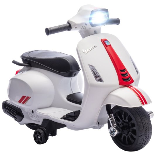 Aiyaplay Moto Eléctrica Para Niños 6v Ruedas De 6,9'' Velocidad 2,5km/h Blanco