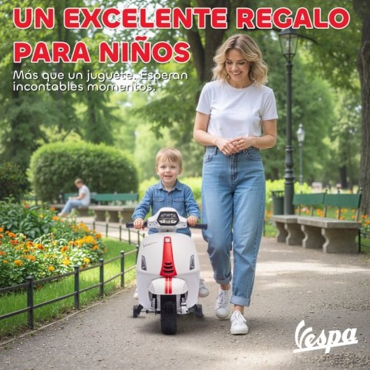 Aiyaplay Moto Eléctrica Para Niños 6v Ruedas De 6,9'' Velocidad 2,5km/h Blanco