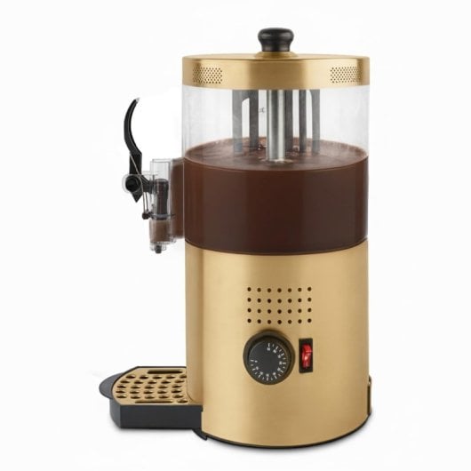 Dispensador de chocolate quente, 3 L, 1200 W, dourado