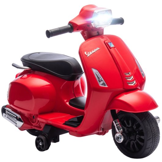 Aiyaplay Moto Eléctrica Para Niños 6v Ruedas De 6,9'' Velocidad De 2,5km/h Rojo