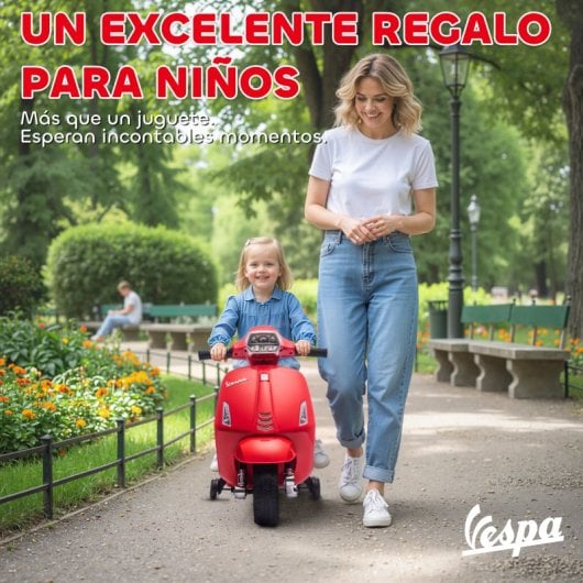 Aiyaplay Moto Eléctrica Para Niños 6v Ruedas De 6,9'' Velocidad De 2,5km/h Rojo