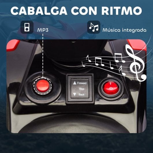 Aiyaplay Quad Eléctrico Para Niños 6 V 70x42x45 Cm Rojo