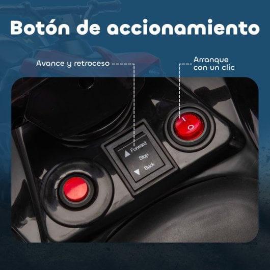 Aiyaplay Quad Eléctrico Para Niños 6 V 70x42x45 Cm Rojo