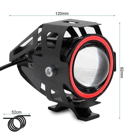 Faro Led U7 12-80v Azul  Rojo