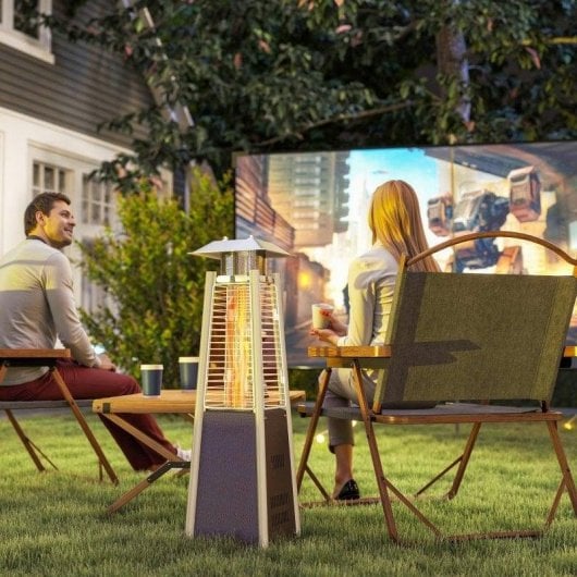 Estufa de Exterior a Gás Outsunny 842-393V40DR 3.000W com Segurança Antitombo