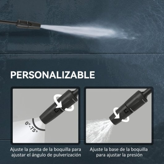 Outsunny Hidrolimpiadora De Alta Presión 2200w Caudal 420 L/h Presión 170 Bar