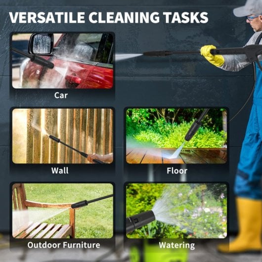 Outsunny Hidrolimpiadora De Alta Presión 2200w Caudal 420 L/h Presión 170 Bar