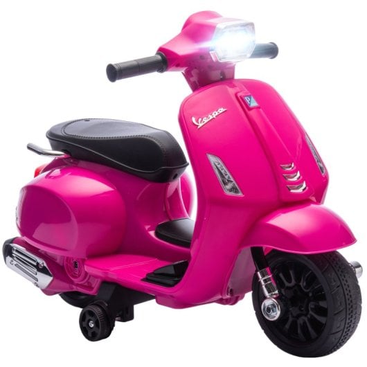 Aiyaplay Moto Eléctrica Para Niños 6v Ruedas De 6,9'' Velocidad De 2,5km/h Rosa