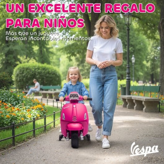Aiyaplay Moto Eléctrica Para Niños 6v Ruedas De 6,9'' Velocidad De 2,5km/h Rosa