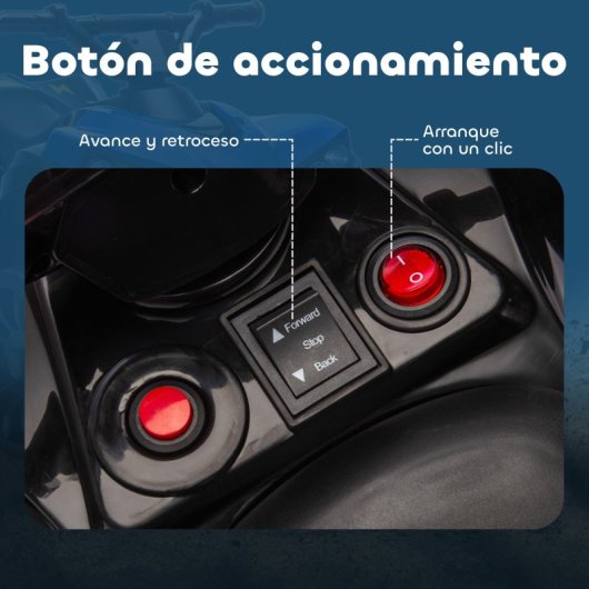 Aiyaplay Quad Eléctrico Para Niños 6 V 70x42x45 Cm Azul