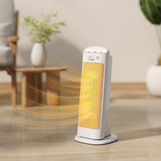 Aquecedor Cerâmico Homcom 820-470V90WT 2000W Baixo Consumo Oscilante