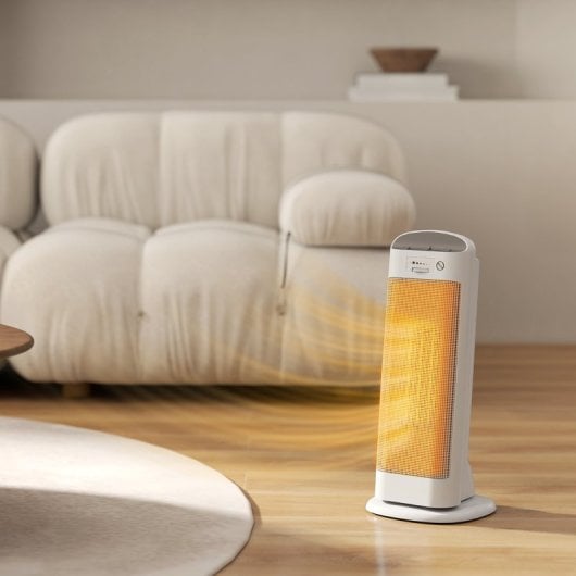 Homcom Calefactor Eléctrico Bajo Consumo 2000w Con 4 Modos Termostato Regulable