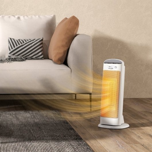 Homcom Calefactor Eléctrico Bajo Consumo 2000w Con 4 Modos Termostato Regulable