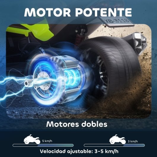Aiyaplay Quad Eléctrico Para Niños 12v Con 2 Motores Velocidad Hasta 5?km/h